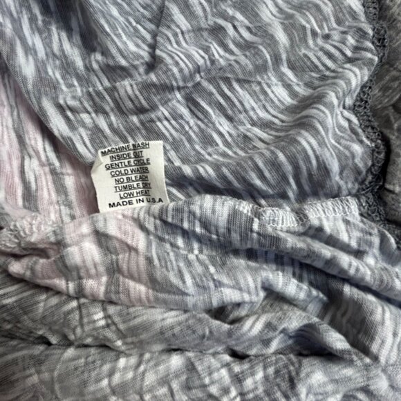 David Cline Womens V-Neck Striped Short-Sleeve Slate Top Small Gray/Pink Casual - Picture 5 of 8